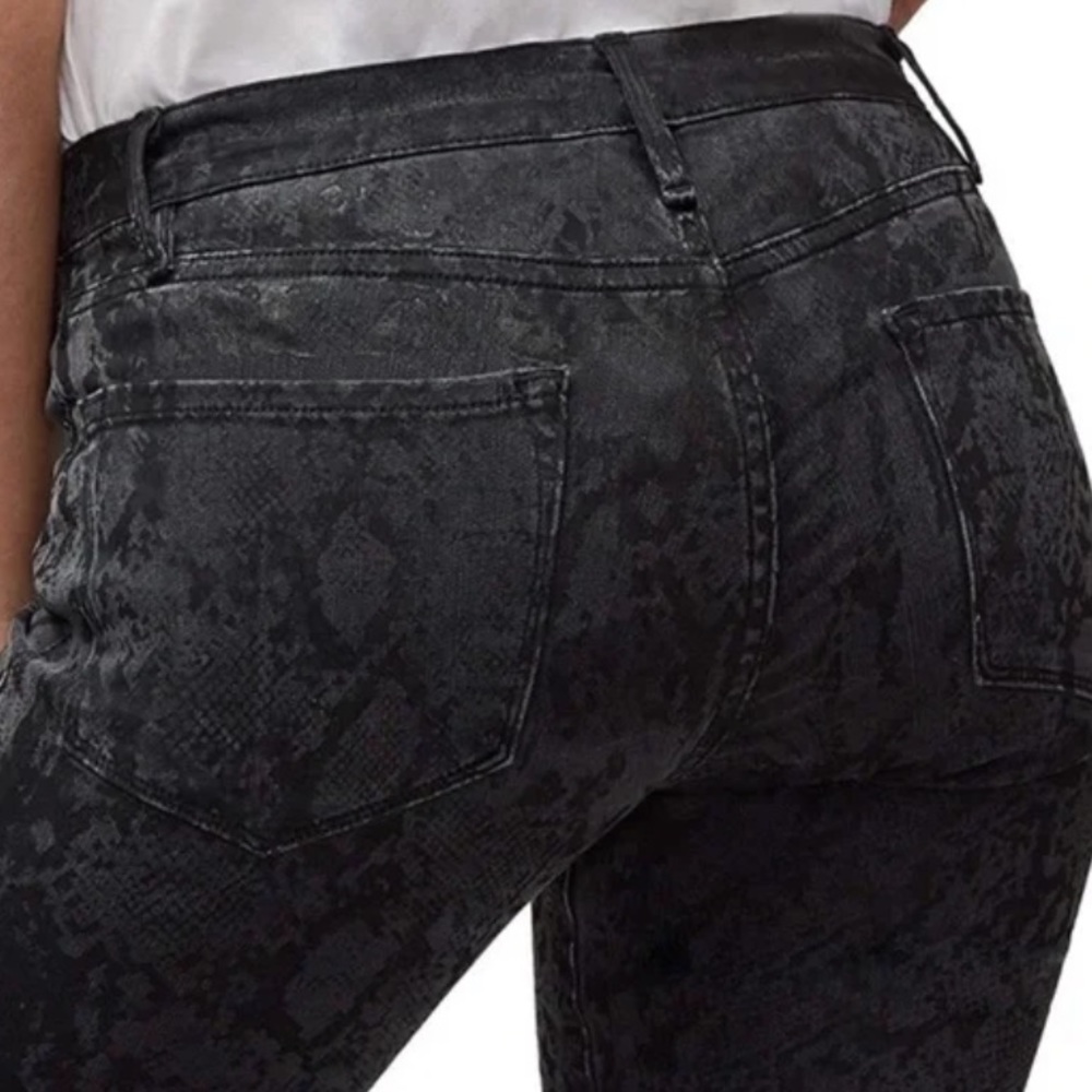 Frame | Black Snake Print Jeans | 30